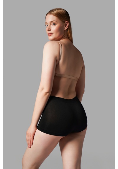 Fit Women Kadın Boxer İz Yapmayan Seamless Örme Boxer 2001 Siyah