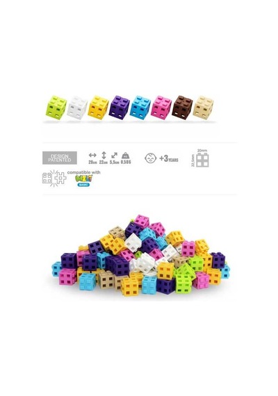 Meli Cube Pink 100 Parça Blok Seti 50811