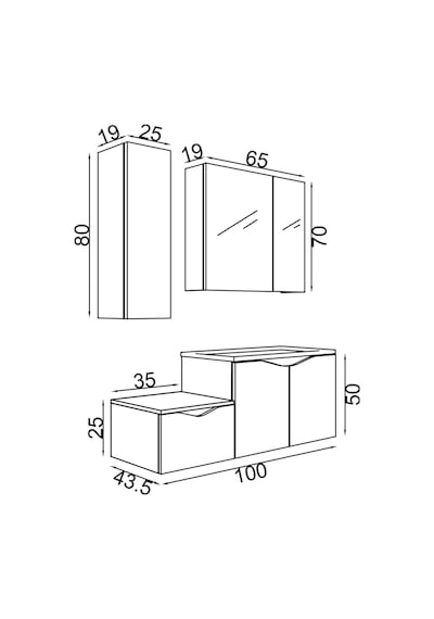 Teta Home Manila 100cm Mdf Banyo Seti + Boy Dolap Kafkas Meşe-beyaz Kafkas Meşe - Beyaz Teta Home Manila 100cm Mdf Banyo Seti + Boy Dolap Kafkas Meşe-beyaz Kafkas Meşe - Beyaz