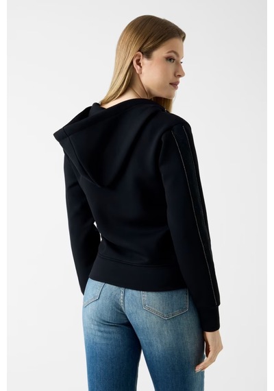 Guess Hody Stras Taşlı Kadın Sweatshirt W6yq16k4354 Siyah
