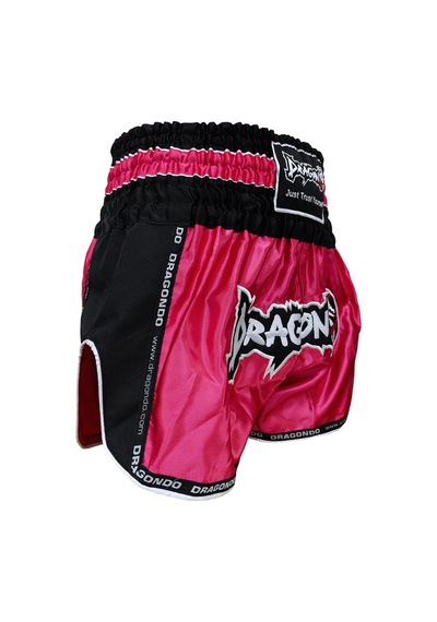 Dragondo Mt3075 Retro Neo Kick Boks Şortu Muay Thai Şort Pembe