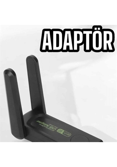 Ultratekno Dual Band Wifi Adaptör Usb 3.0 1200 Mbps Çift Antenli Kablosuz Alıcı
