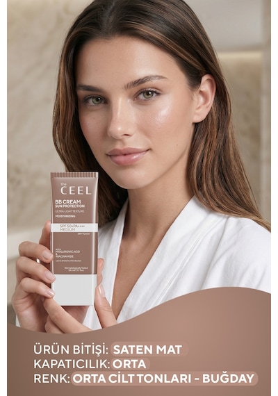 The Ceel BB Krem Medium SPF 50+ PA++++ Güneş Korumalı Leke Karşıtı ve Nemlendirici Etkili 50 ml