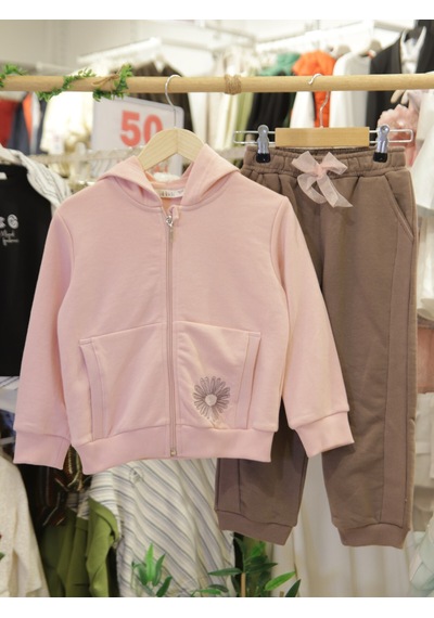 Xo Kids Kız Çocuk Eşofman Takım 4-8 Yaş 19501 Pudra