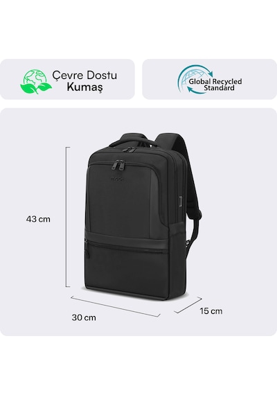Mack Mce-1212 16 Offıce Pro-3 Eco Notebook Sırt Çantası Siyah