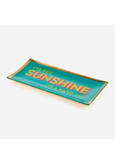 Mavi Cam Sunshine Dekoratif Tabak 10x0,8x21 Cm