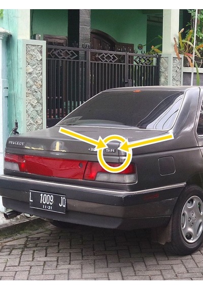 8659rj Bagaj Kapak " Sr " Yazı Peugeot 405