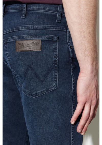 Wrangler Texas Slim Fit Dar Kesim Normal Bel Mavi Esnek Jean Kot Pantolon W12S010396 Mavi