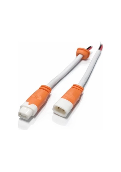 2 Pin Kablolu Konnektör Takım Beyaz