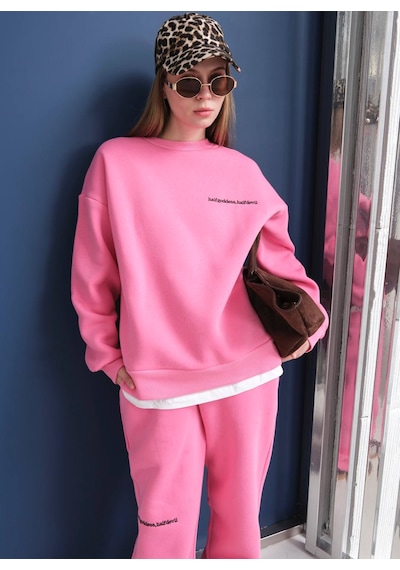 Fonna Fashion Esf-2304 Bayan Eşofman Takım Pembe