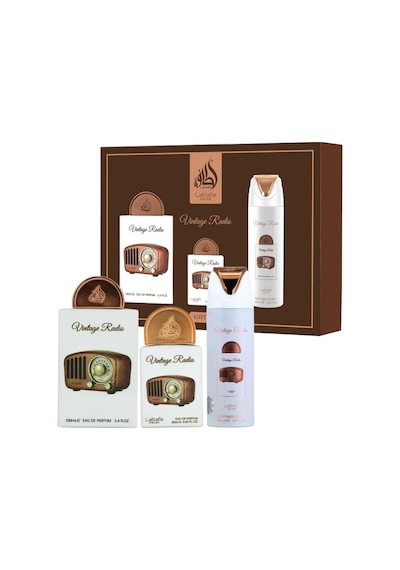 Lattafa Pride Vintage Radio Edp 100 Ml + Edp 20ml + 200 Ml Body Shower Unisex Parfüm Seti Oryantal