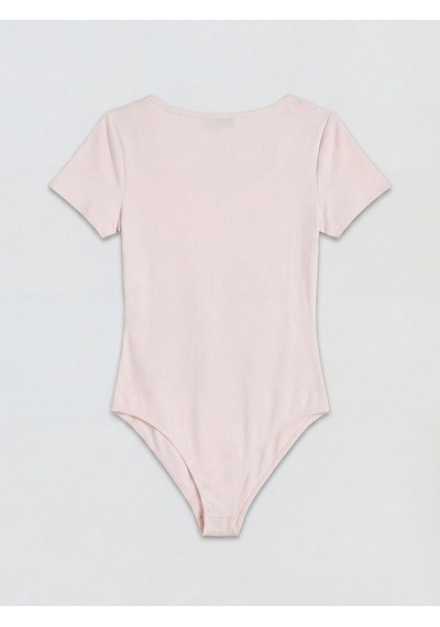 Lcw Vision Pembe U Yaka Kadın Çıtçıtlı Body
