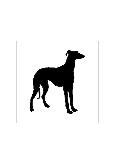 Köpek Folyo Sticker Derstv879 50cm Uzunluk Siyah