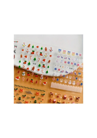 No.3 - 3d Tasarım Yapışkan Tırnak Sticker Tırnak Dövmesi Nail Art