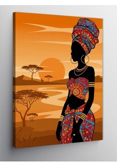 Kanvas Tablo Afrika Kadın Figürü 50cmx70cm