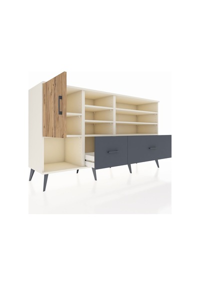 Kronos Konsol 8 Raflı 2 Çekmeceli Tek Kapaklı 176x59x99 Aytaşı-ç Aytaşı-çam/antrasit Kronos Konsol 8 Raflı 2 Çekmeceli Tek Kapaklı 176x59x99 Aytaşı-ç Aytaşı-çam/antrasit