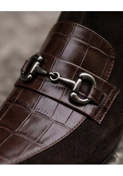 Futsishoes Sıena Kahverengi Hakiki Süet Deri Toka Detaylı Kroko Detaylı Kadın Kısa Topuklu Bot Futsishoes Sıena Kahverengi Hakiki Süet Deri Toka Detaylı Kroko Detaylı Kadın Kısa Topuklu Bot