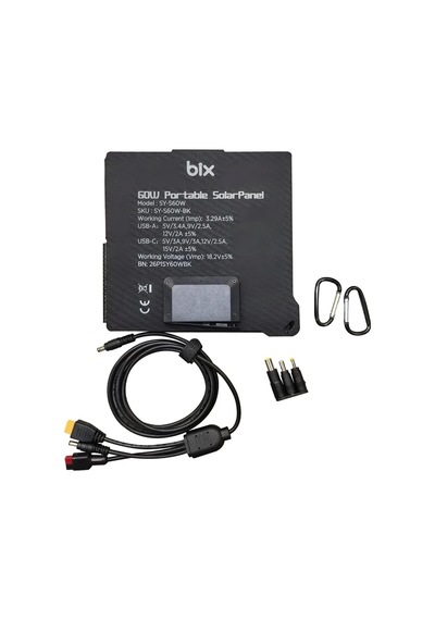 Tr 60w Katlanabilir Taşınabilir Solar Şarj Paneli Ip67 Suya Dayanıklı Usb-a Usb-c Ve Dc Çıkışlı Power Station