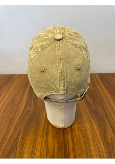 Hamze Vintage Yıkamalı Eskitme Model İthal Nakışlı Unisex Cap Şapka Hardal