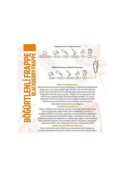 Oze Böğürtlenli Frappe Tozu 250 G
