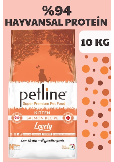 Petline Lovely Kitten Somonlu Yavru Kedi Maması 2 x 10 KG