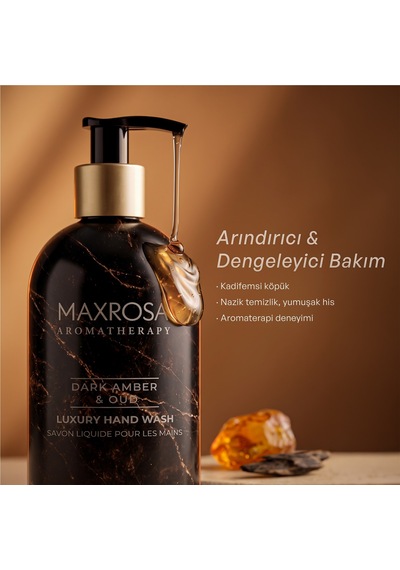 Maxrosa Aromatherapy Dark Amber & Oud Sıvı Sabun 500 Ml