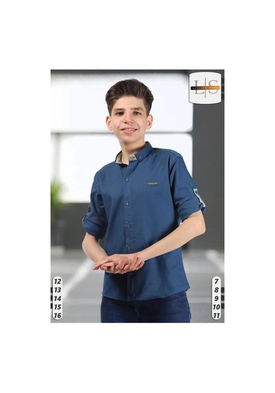 Lasgaris Jeans Erkek Çocuk Uzun Kollu Gömlek Mavi