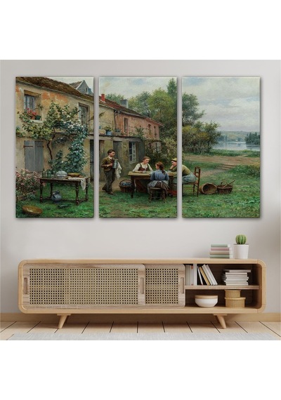 Es10 U01mrs seri Bahçede Kahve Keyfi 19, Yüzyıl Tablosu-6529 (70 x 100)