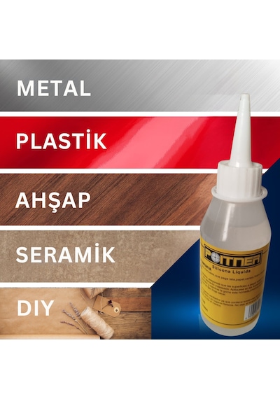 Soğuk Silikon Sıvı Yapıştırıcı, Su Geçirmez, Kuvvetli Ahşap, Seramik, Takı, Dıy Tutkalı, 100 Ml