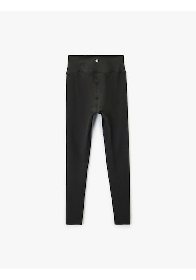 Koton Slim Fit Standart Bel Dikiş Detaylı Spor Tayt Koyu Gri Melanj 6wak40068nk Gri Melanj