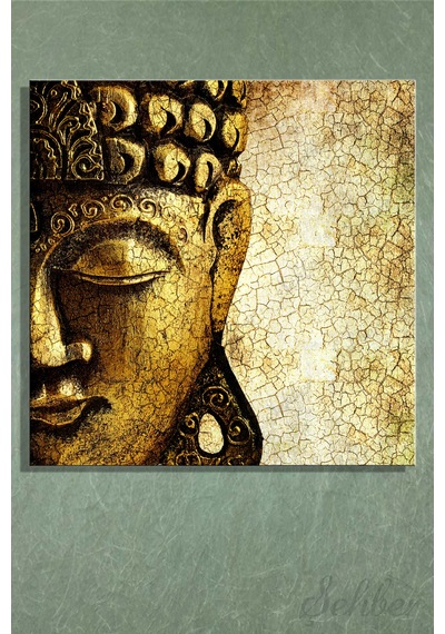 Karetekli Kanvas Duvar Tablosu Modern Salon Mutfak Yatak Odası Ofis Vintage Buddha