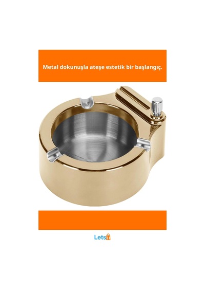 Paslanmaz Çelik Şık Metal Kibritli Küllük