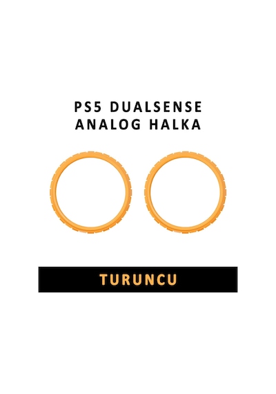 Ps5 Ring Dualsense Analog Çerçevesi Playstation 5 Kol Tamir Parçası 2 Adet Halka Turuncu