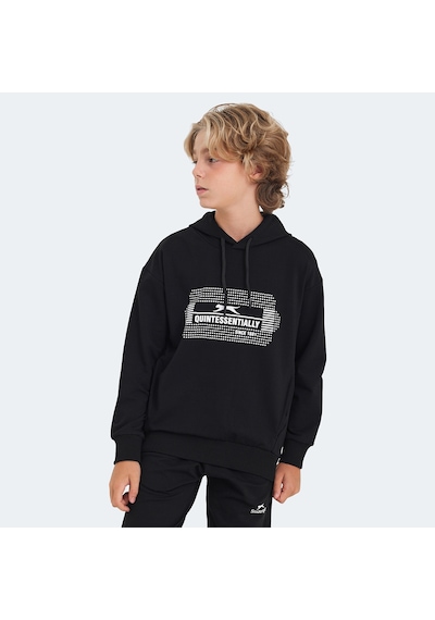 Slazenger LAYO Çocuk Kapüşonlu Siyah Sweatshirt