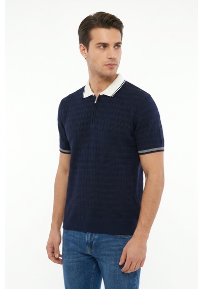 Baglan Erkek Spor Polo Yaka Triko Tişört Bgl-st05372 Lacivert