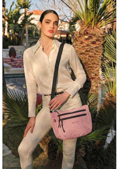 Louisiana Polo Bolsas Çapraz Askılı Kadın Çanta Pembe 1115 Pembe