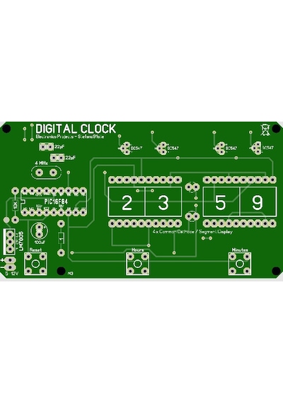 Dijital Led Saat Devresi Pıc16F84A