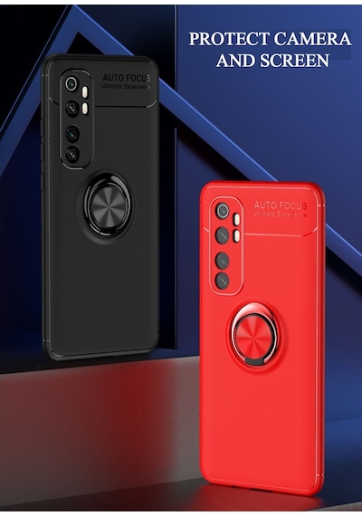 Xiaomi Mi Note 10 Lite Kilif Lens Koruma Standli Yüzüklü Silikon 407286675