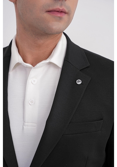 Efor Comfort Fit Mono Yaka Torba Cep Esnek Yünlü Siyah Spor Takım Elbise Tk 931 Siyah