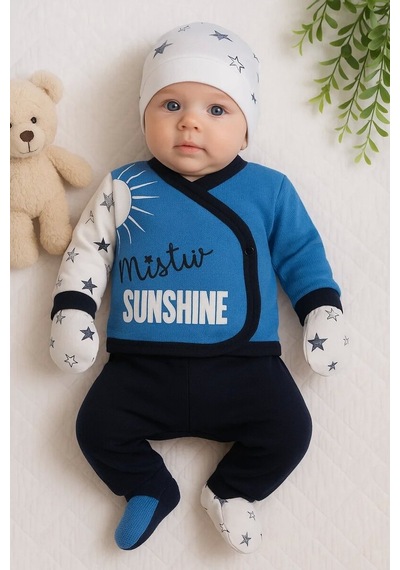 Cojans Sun Shine Desenli 5'li Erkek Hastane Çıkışı Çok Renkli