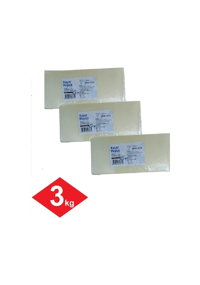 Niyazibey ÇiftliğiDoğal Taze Kaşar Peynir Köy Sütünden 3 x 1 KG