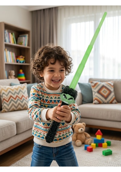 Yeşil Dev Kahramını Temalı Işıklı Sesli Sensörlü Oyuncak Silahı Hulk
