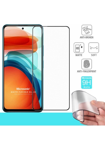 Microsonic Xiaomi Poco X3 Gt Seramik Matte Flexible Ekran Koruyucu Siyah