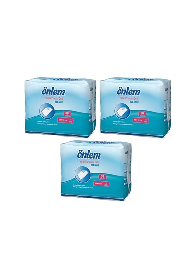 Önlem 60x90 Cm Yatak Koruyucu Örtü 3 Paket 90 Adet