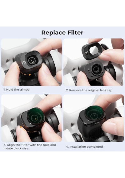 K&f Djı Mini 4 Pro İle Uyumlu Cpl Filtre