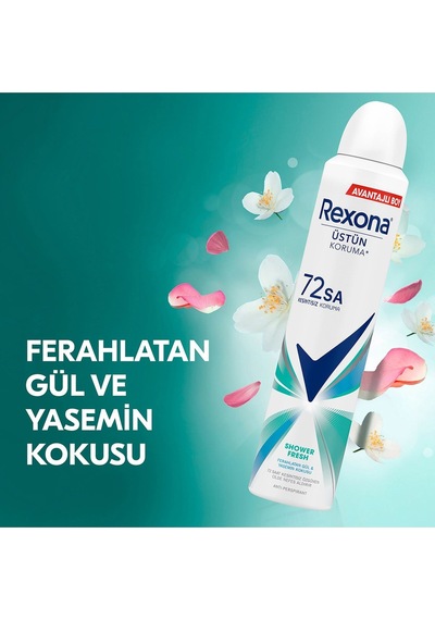 Rexona Shower Fresh 72 Saat Kadın Sprey Deodorant 2 x 200 ML