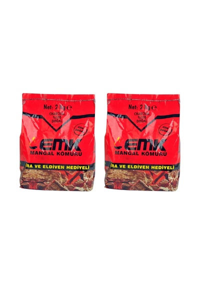 Emk Mangal Kömürü, 2 Kg Paket, 2'li Set