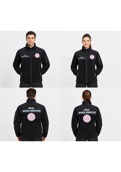 Okul Bahçe Görevlisi Polar Soft Shell Robalı - Siyah