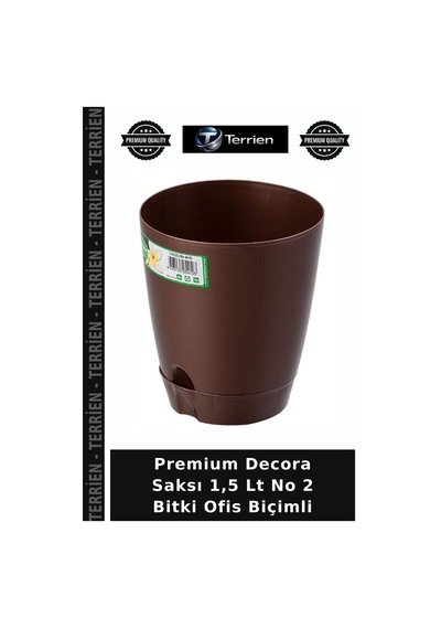Premium Decora Saksı 1,5 Lt No 2 Bitki Ofis Biçimli