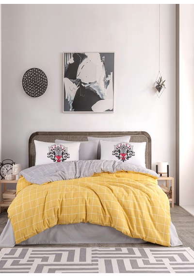 Newhome Trendy Colors Sarı Çift Kişilik Nevresi Takımı Karışık